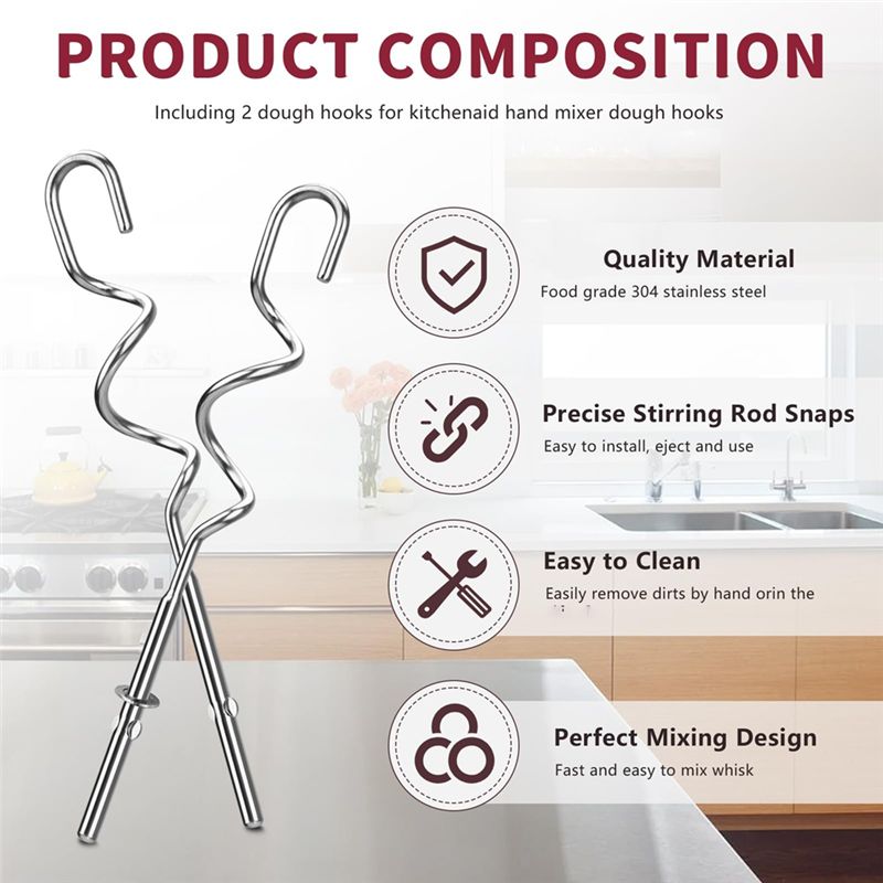 A23E-Dough Hook For Hand Mixer - Kitchenaid Mixer Hand Mixer 评论和价格