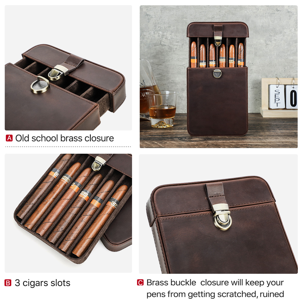 Luxury Genuine Leather Portabl - Coffee Equipment Travel Bag 评论和价格