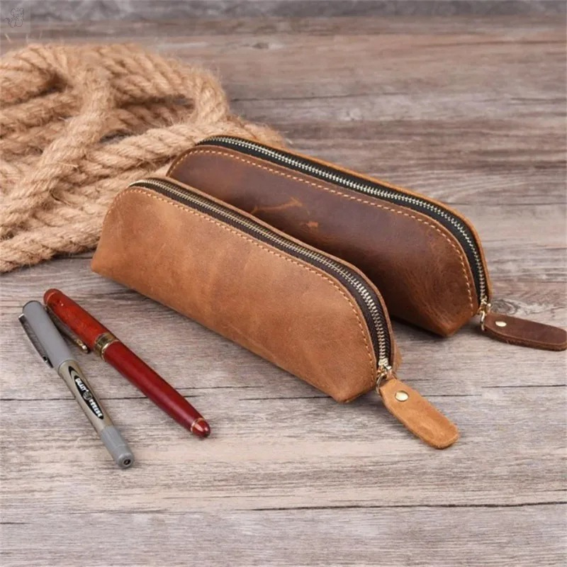 1PC Faux Leather Zipper pencil - Coffee Equipment Travel Bag 评论和价格