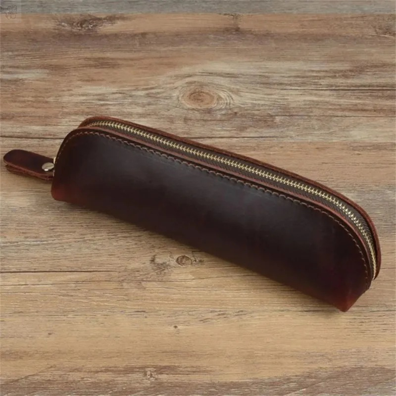 1PC Faux Leather Zipper pencil - Coffee Equipment Travel Bag 评论和价格