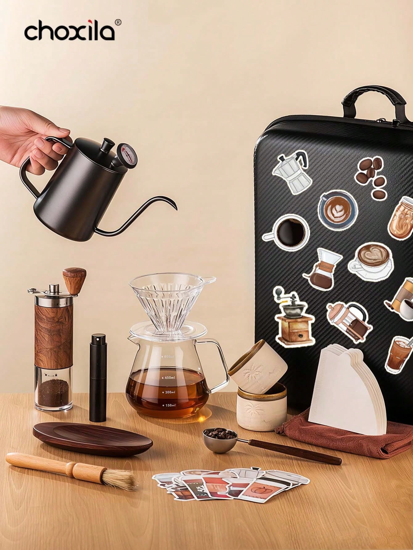 4/9/12/15pcs Suitcase Set, Por - Coffee Equipment Travel Bag 评论和价格