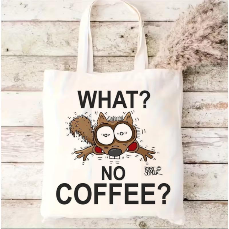Coffee Cat Canvas Shopping Bag - Coffee Equipment Travel Bag 评论和价格