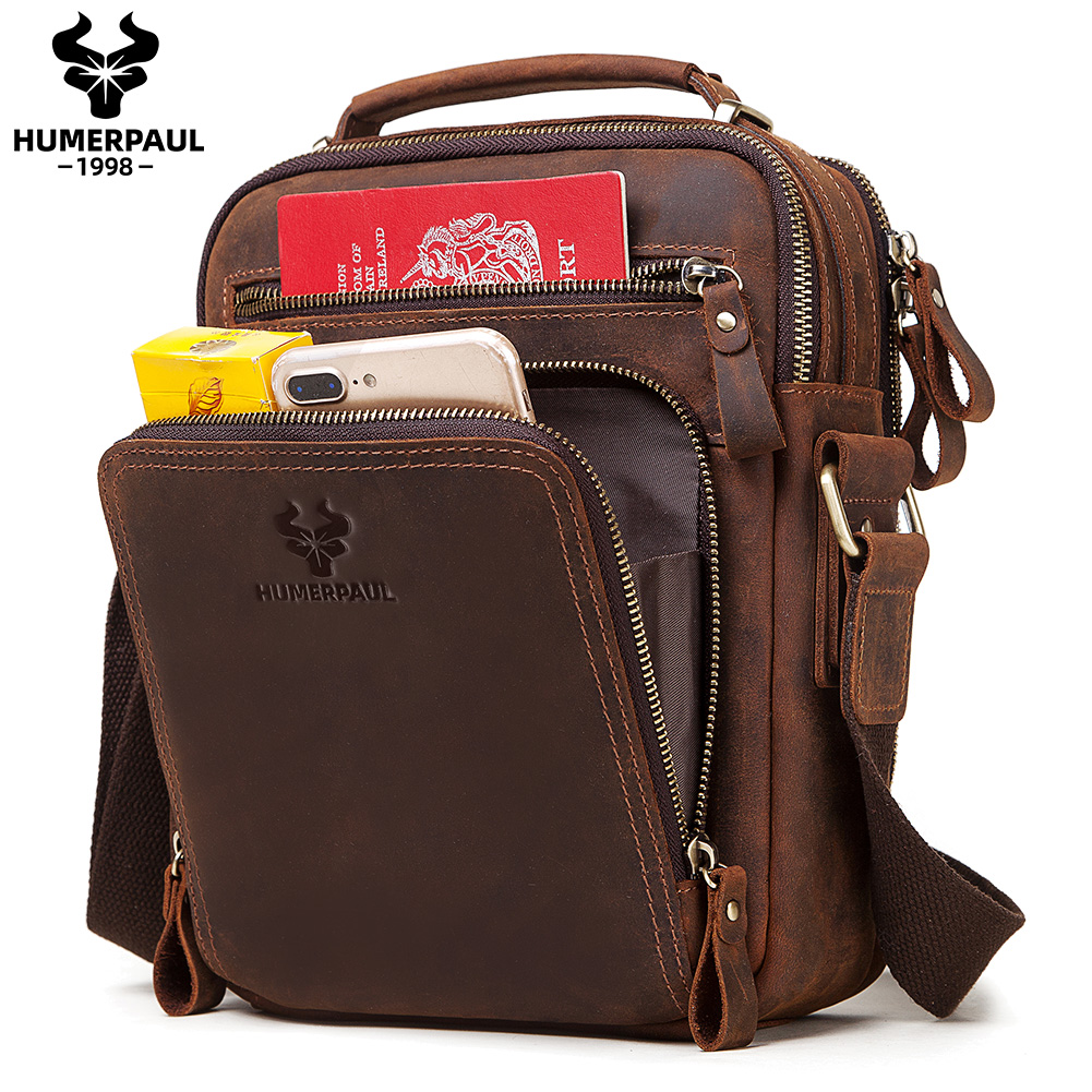 HUMERPAUL Genuine Leather Men' - Coffee Equipment Travel Bag 评论和价格