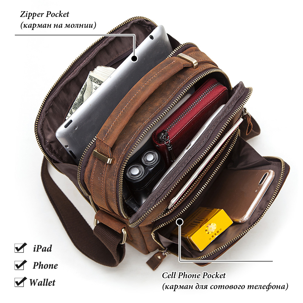 HUMERPAUL Genuine Leather Men' - Coffee Equipment Travel Bag 评论和价格